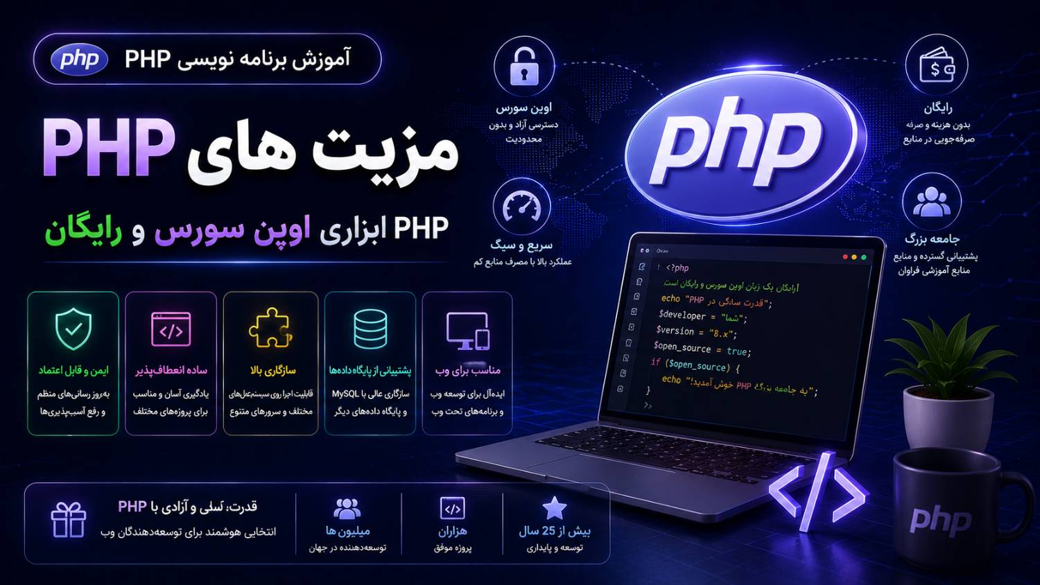 مزیت های PHP