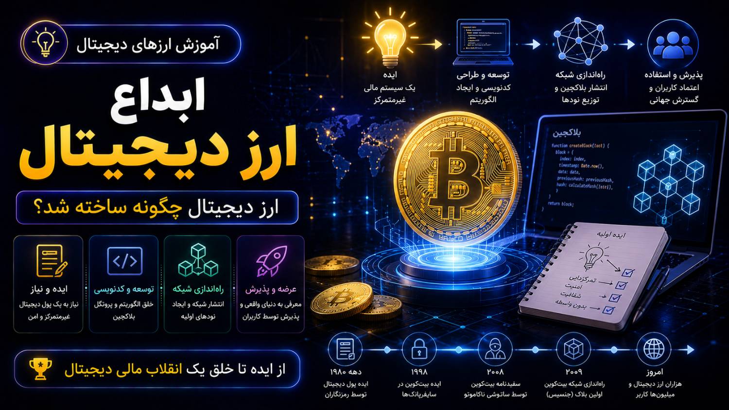ارز دیجیتال چگونه ساخته شد؟