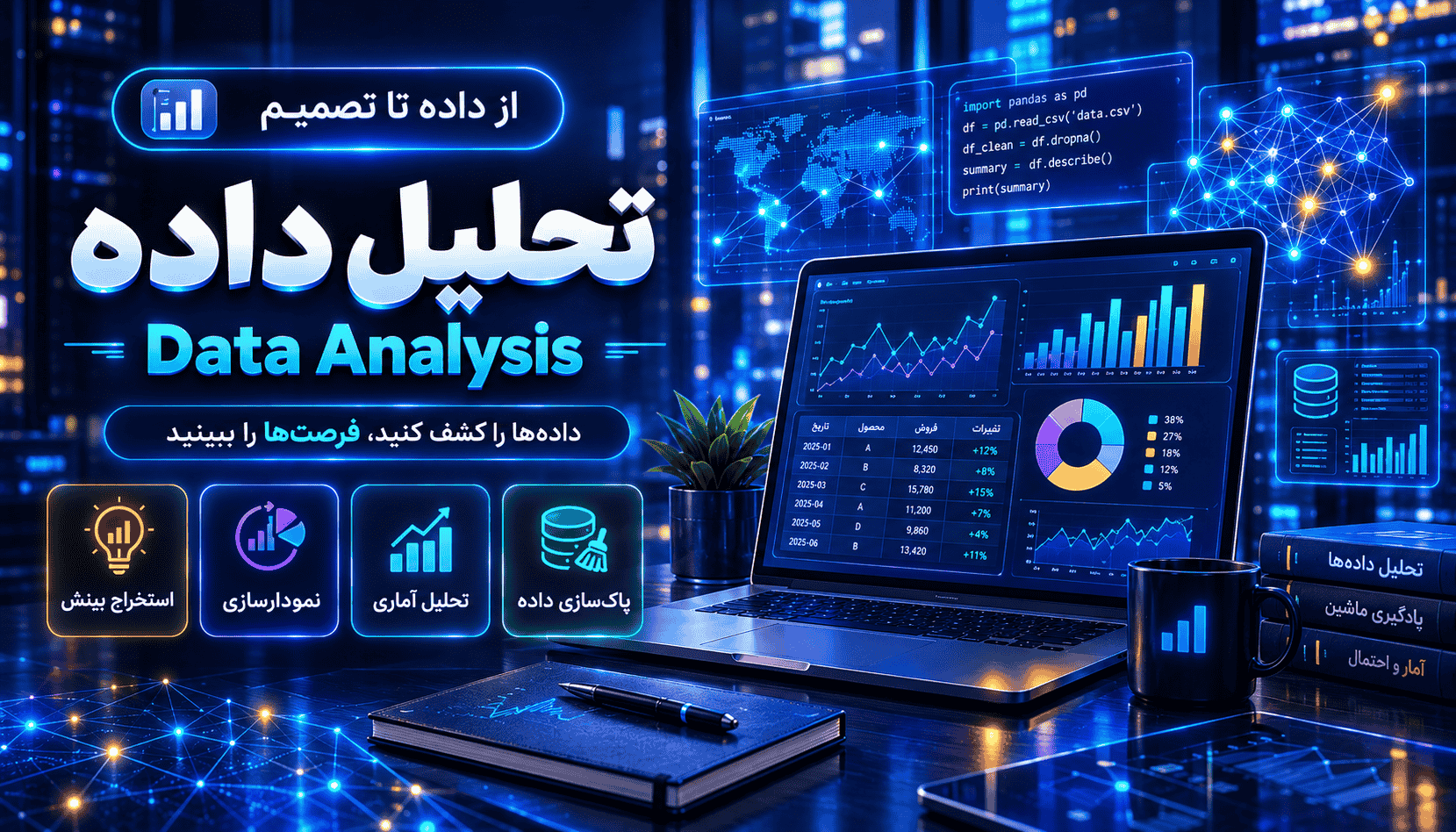 بهترین ابزارهای هوش مصنوعی برای تحلیل داده و ساخت نمودار در ۲۰۲۶